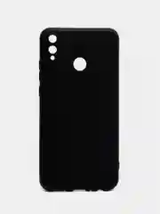 Черный чехол на Honor 8X, силиконовый, с бархатной подкладкой