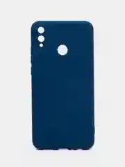 Темно-синий чехол на Honor 8X, силиконовый, с бархатной подкладкой