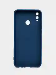 Темно-синий чехол на Honor 8X, силиконовый, с бархатной подкладкой