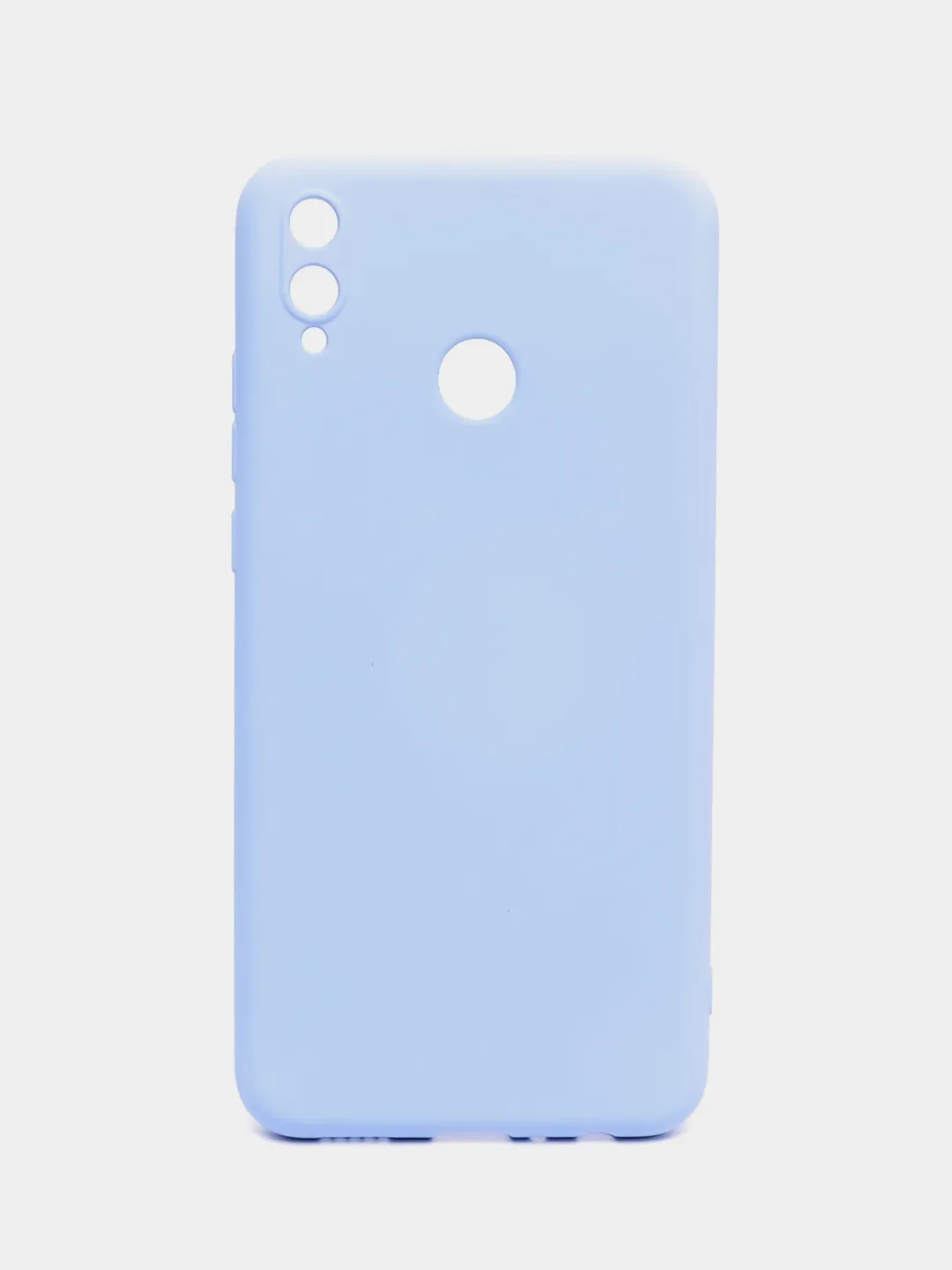Голубой чехол на Honor 8X, силиконовый, с бархатной подкладкой