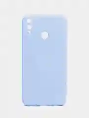 Голубой чехол на Honor 8X, силиконовый, с бархатной подкладкой