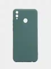 Зеленый чехол на Honor 8X, силиконовый, с бархатной подкладкой