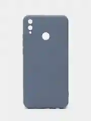Синий чехол на Honor 8X, силиконовый, с бархатной подкладкой