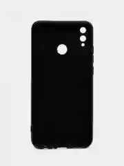 Черный чехол на Honor 8X, силиконовый, с бархатной подкладкой