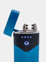Синий зажигалка электронная, металлическая, USB, плазменная спираль, зажигалка электронная