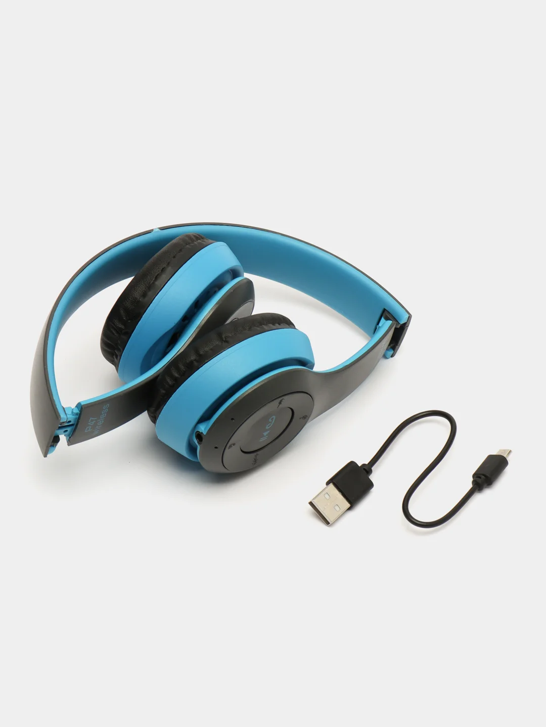 Голубой беспроводные Bluetooth наушники P47 Wireless р47,Беспроводные наушники, наушники