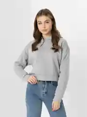 Серый толстовка, худи женская с капюшоном
