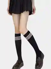 Черный капроновые чулки гольфы женские