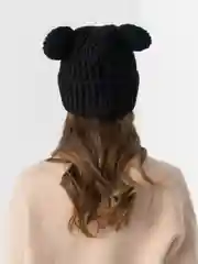 Бежевый шапка с ушками
