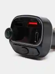 Черный fm-трансмиттер Car Mp3 player RGB Ambient C14/C15, с функцией быстрой зарядки
