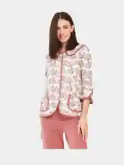 Розовый пижама женская домашняя с брюками