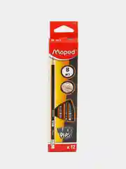 Карандаши чернографитные "Black Peps Deco" MAPED B, 12шт с резинкой