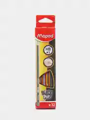Карандаши чернографитные "Black Peps" MAPED НВ, 12 штук