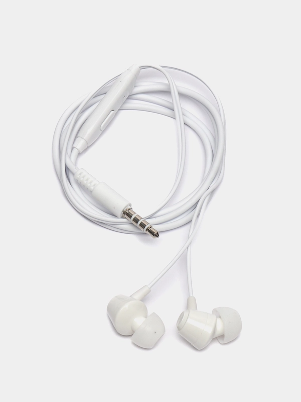 Наушники проводные Celebrat G4 STEREO SOUND EARPHONES white (вакуумные с микрофоном )