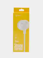 Наушники проводные Celebrat G4 STEREO SOUND EARPHONES white (вакуумные с микрофоном )