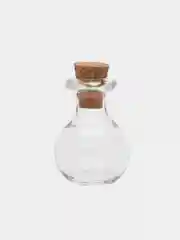 Белый пузырек круглый, баночка с пробкой, 2 штуки из стекла