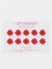 Алый подарочный сертификат на куннилингус с наклейками "Подарок девушке"