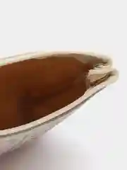 Белый косметичка на молнии, нейлоновая