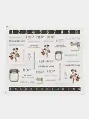Синий наклейки-слайдеры для дизайна ногтей и маникюра