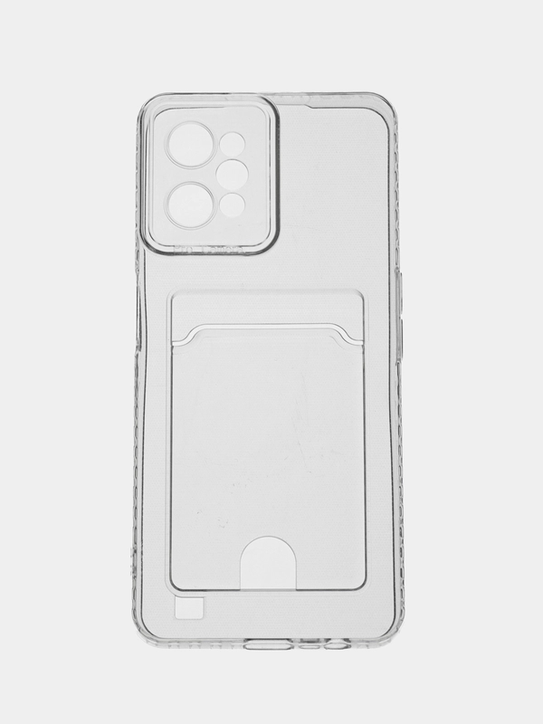 Силиконовый чехол для Realme C30, C31, C35 (Реалме С30 С31 С35)с карманом, прозрачный
