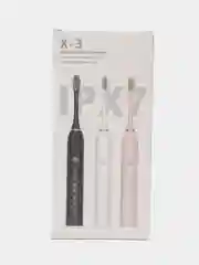 Черный зубная щетка электрическая  Sonic Toothbrush X-3, средней жесткости