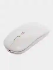 Белый мышь беспроводная / Мышка компьютерная с RGB подсветкой