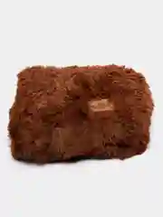 Терракотовый пушистый плед / Яркий плед / Меховой плед / Эконом упаковка