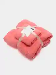 Розовый полотенце банное из микрофибры, комплект (в наборе 2 размера 70*140 и 35*75)
