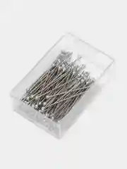 Серебряный набор иголок, 100 штук, в коробочке