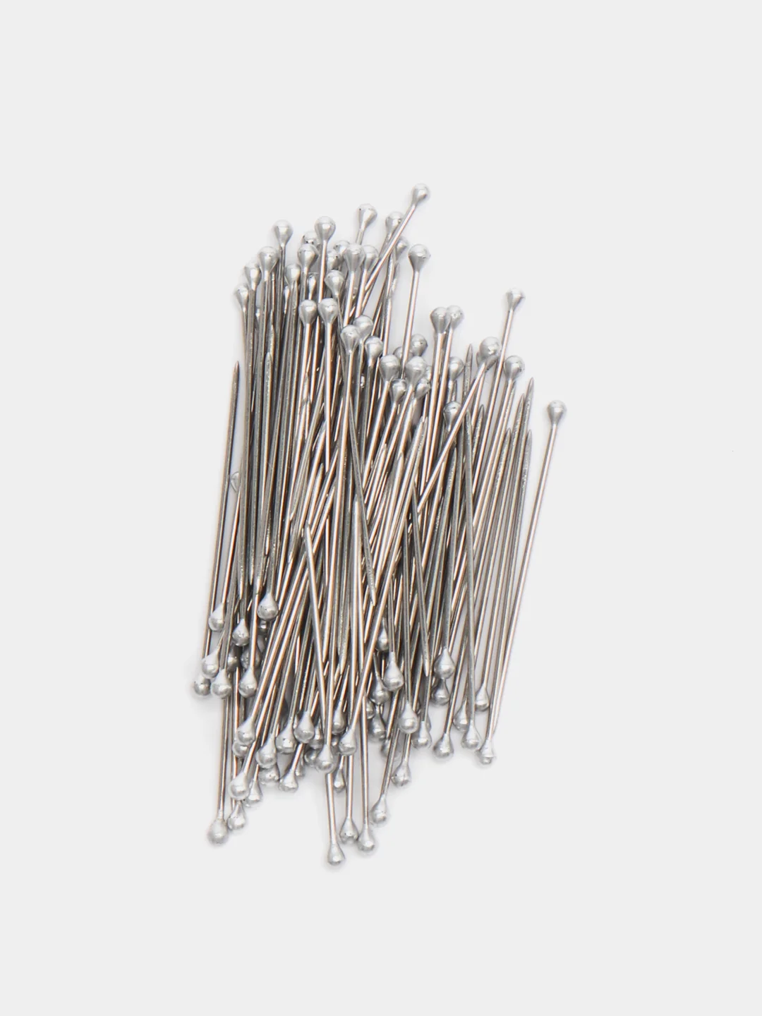 Серебряный набор иголок, 100 штук, в коробочке