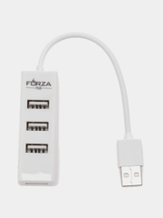 Разветвитель USB-хаб, 4 x USB 2.0, USB штекер, пластик