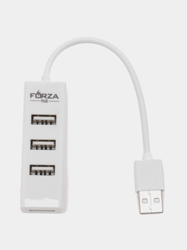 Разветвитель USB-хаб, 4 x USB 2.0, USB штекер, пластик