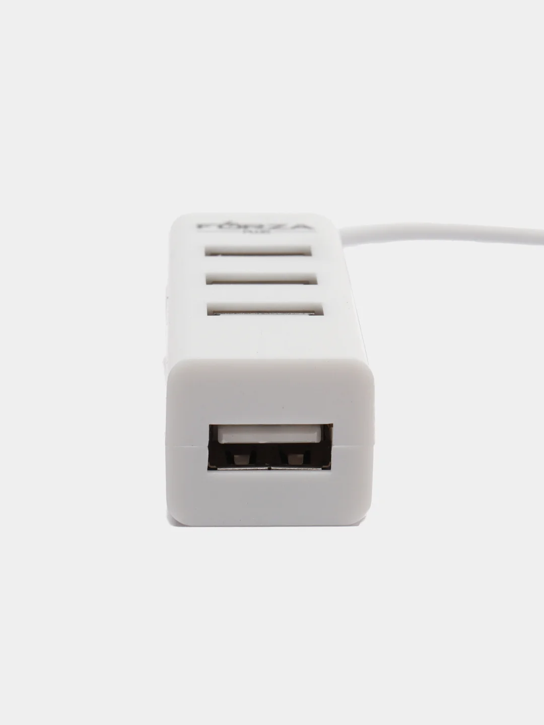 Белый разветвитель USB-хаб, 4 x USB 2.0, USB штекер, пластик