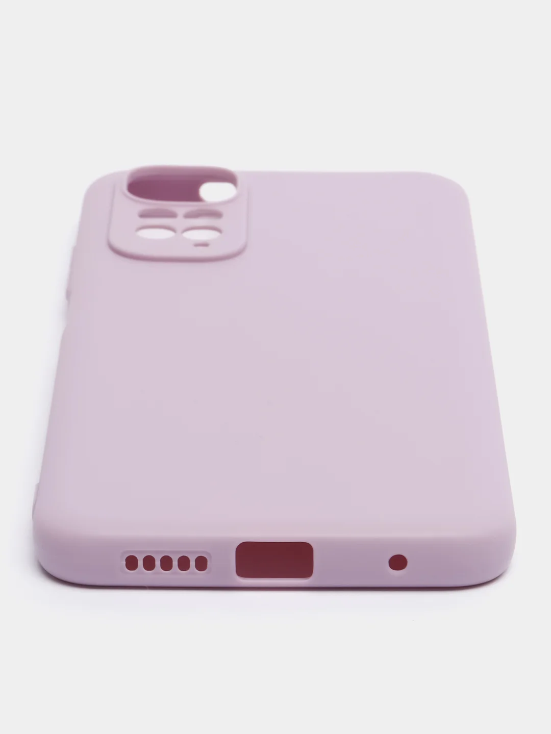 Фиолетовый чехол для Xiaomi Redmi Note 11, 11S силиконовый  BROSCORP матовый тонкий с защитой камер