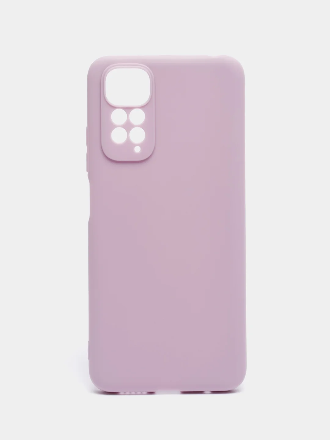 Фиолетовый чехол для Xiaomi Redmi Note 11, 11S силиконовый  BROSCORP матовый тонкий с защитой камер