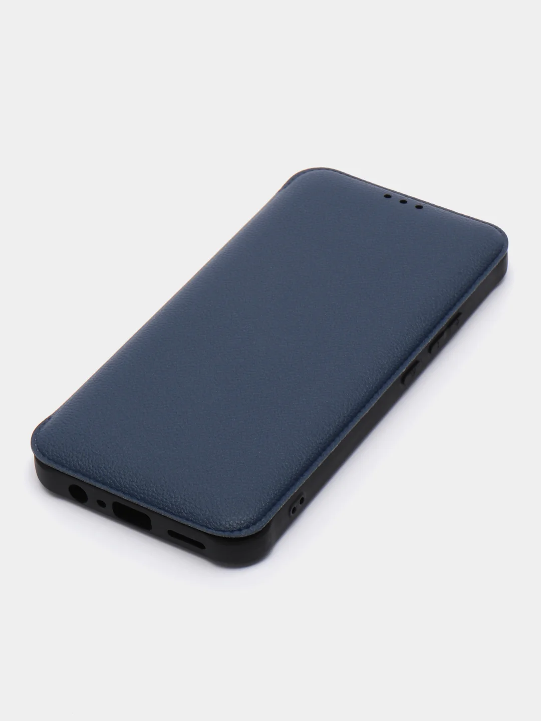 Светло-синий чехол-книжка Realme C30, C33, с магнитом, защита камеры, защита углов