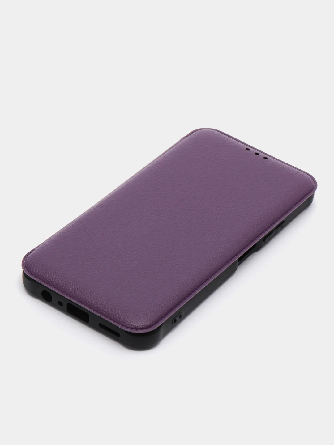Фиолетовый чехол-книжка Realme C30, C33, с магнитом, защита камеры, защита углов