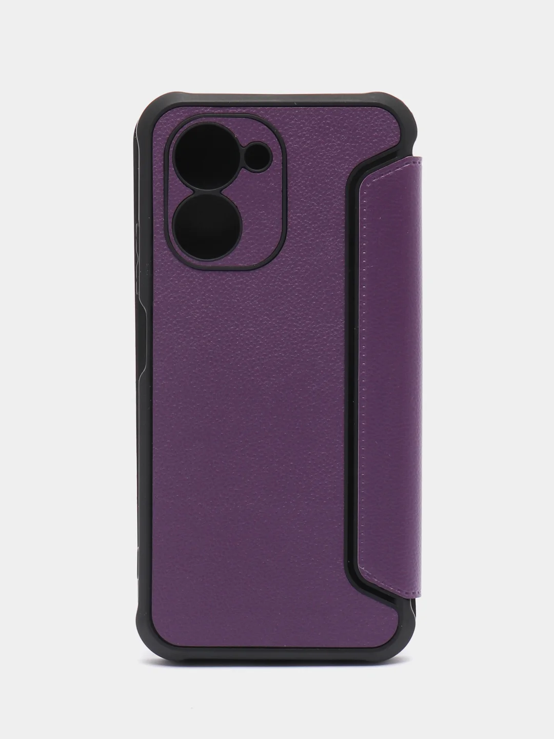 Фиолетовый чехол-книжка Realme C30, C33, с магнитом, защита камеры, защита углов