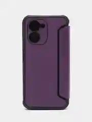 Фиолетовый чехол-книжка Realme C30, C33, с магнитом, защита камеры, защита углов