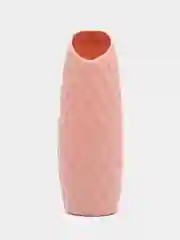 Розовый ваза декоративная, пластик, 7.5 x 7.5 x 21 см