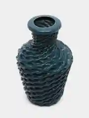 Темно-синий ваза декоративная, пластик, 19.5 x 13 см