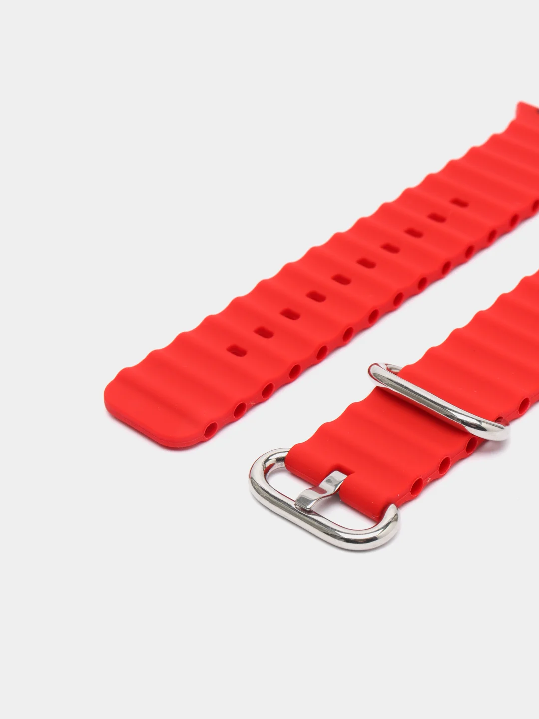 Красный силиконовый ремешок Ocean Watch для Apple Watch Series Ultra 8 7 6 5 SE