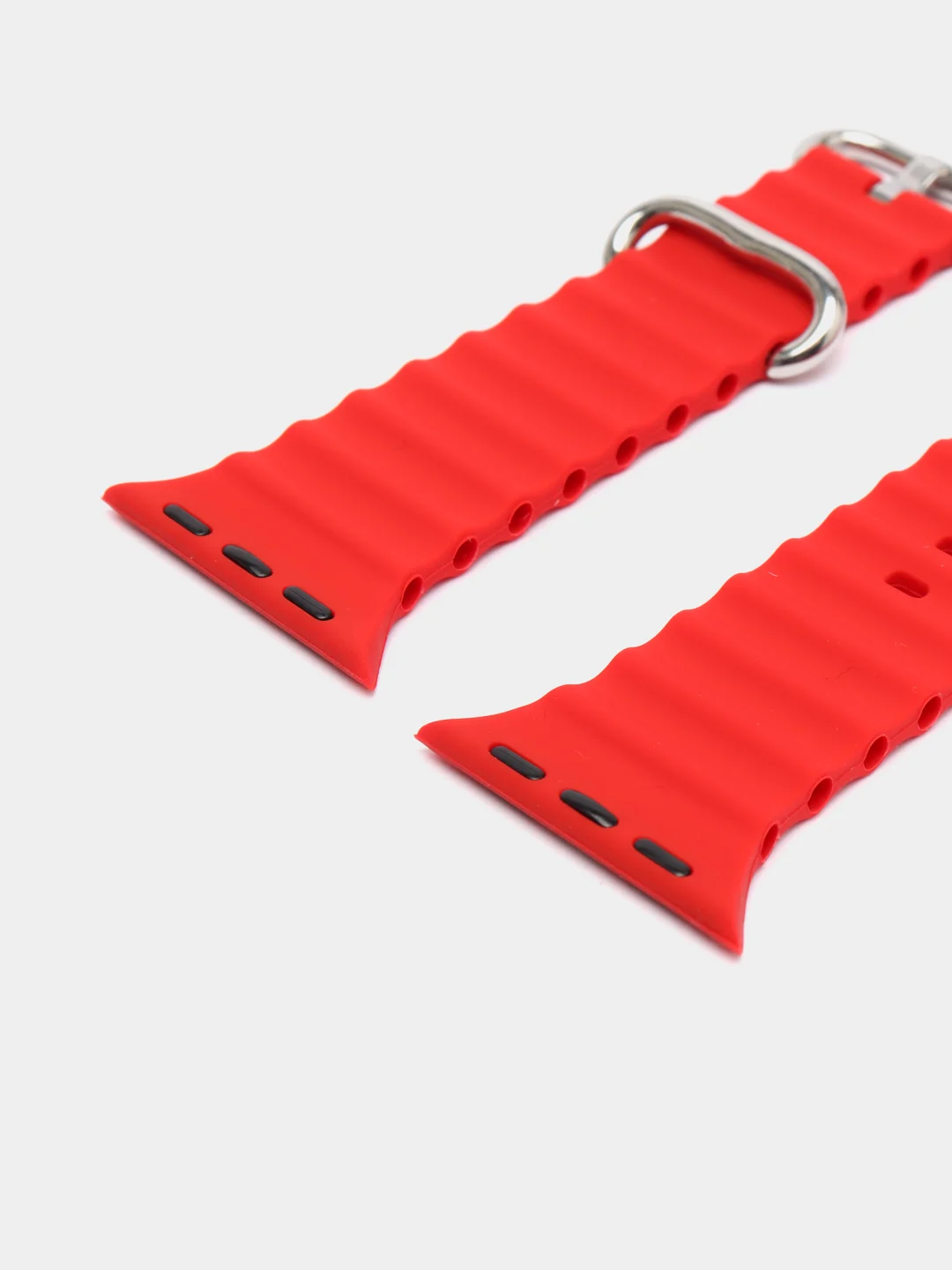 Красный силиконовый ремешок Ocean Watch для Apple Watch Series Ultra 8 7 6 5 SE