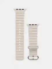 Бежевый меланж силиконовый ремешок Ocean Watch для Apple Watch Series Ultra 8 7 6 5 SE