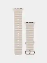 Бежевый меланж силиконовый ремешок Ocean Watch для Apple Watch Series Ultra 8 7 6 5 SE