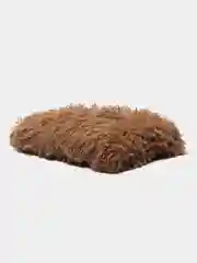 Бронзовый пушистый плед, бежевый