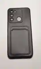 Серый чехол TECNO SPARK 8C  / TECNO SPARK GO 2022 с защитой камеры, карман для пластиковой карты