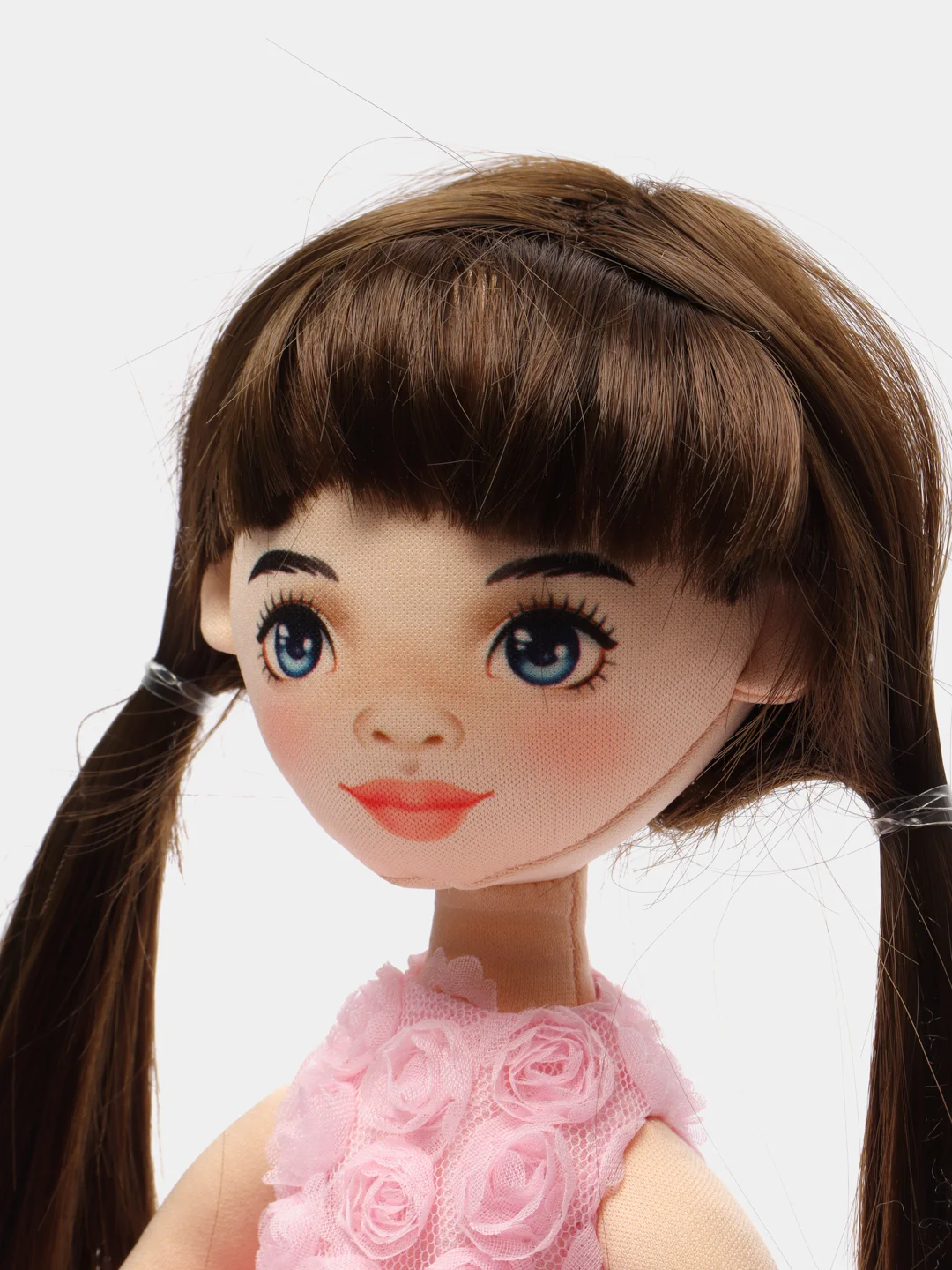 Мягкая кукла "Sophie", в розовом платье с розочками, 32 см