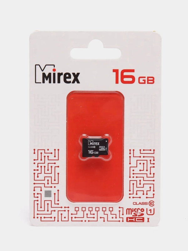 Карта памяти micro SDHC MIREX 16GB, UHS-I, class 10