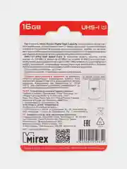 Карта памяти micro SDHC MIREX 16GB, UHS-I, class 10